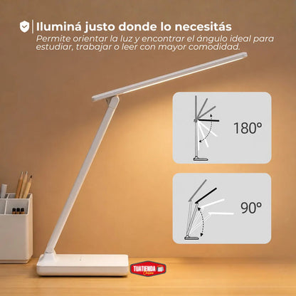 Lampara Velador Led Escritorio Touch Inalambrico 3 Tonos Blanco