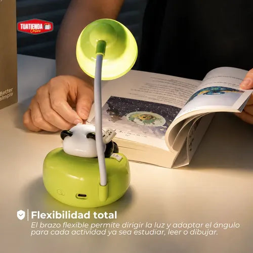 Lámpara Infantil Panda LED – Luz Cálida, Flexible e Inalámbrica