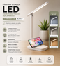 Lampara Velador Led Escritorio Touch Inalambrico 3 Tonos Blanco