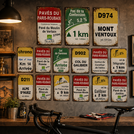 Tour de France Metal Sign – Vintage Cycling Wall Plaque, Bicycle Decor for Home, Garage & Man Cave
