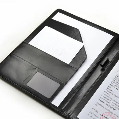 Premium A4 Business Portfolio Folder – PU Leather Clipboard, Document Organizer & Conference Padfolio for Office, Meetings & Interviews