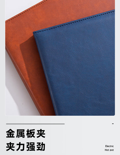 A4 Folder Magnetic Multifunctional Folder Leather Manager Folder Business Sales Negotiation Contract Folder Custom Logo