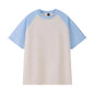 Oversize Men's T-Shirt Heavy 240g Pure Cotton Short-Sleeved Men T-Shirt Casual Loose Tops Tees Contrasting Color Man T Shirt