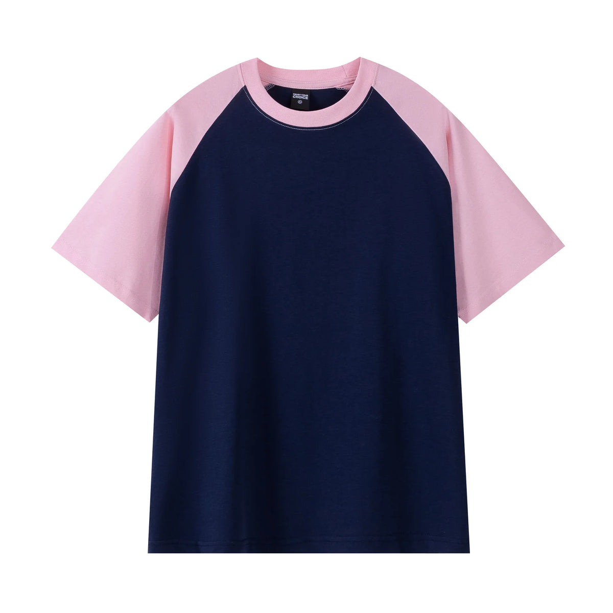 Oversize Men's T-Shirt Heavy 240g Pure Cotton Short-Sleeved Men T-Shirt Casual Loose Tops Tees Contrasting Color Man T Shirt