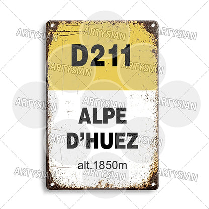Tour de France Metal Sign – Vintage Cycling Wall Plaque, Bicycle Decor for Home, Garage & Man Cave