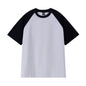 Oversize Men's T-Shirt Heavy 240g Pure Cotton Short-Sleeved Men T-Shirt Casual Loose Tops Tees Contrasting Color Man T Shirt