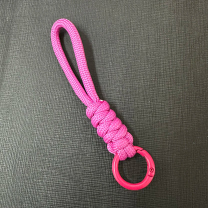 12cm Paracord Braided Woven Keychain Wrist Rope Phone case Anti-lost Rope Strap Key Ring Tactical Survival Tool Backpack Buckle