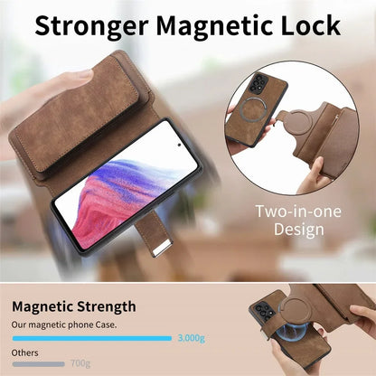 2 in 1 Detachable Wallet Case for Samsung Galaxy S24 Ultra S21 S23 FE S22 Plus A55 A54 A53 A52S A35 A34 A33 A25 A15 A14 5G A05