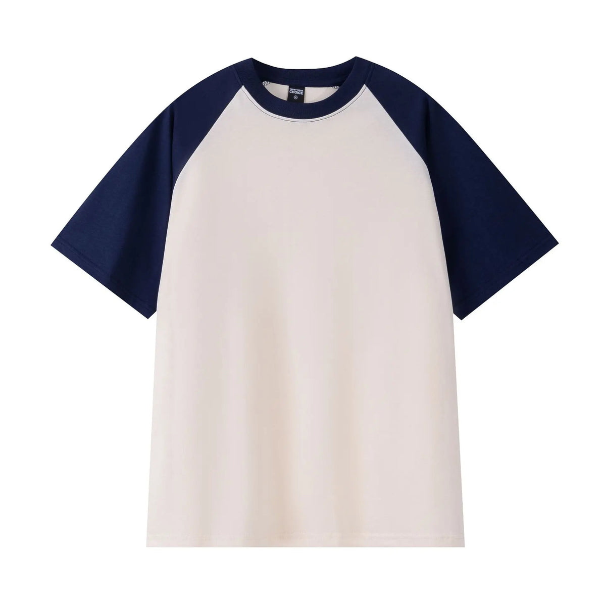 Oversize Men's T-Shirt Heavy 240g Pure Cotton Short-Sleeved Men T-Shirt Casual Loose Tops Tees Contrasting Color Man T Shirt