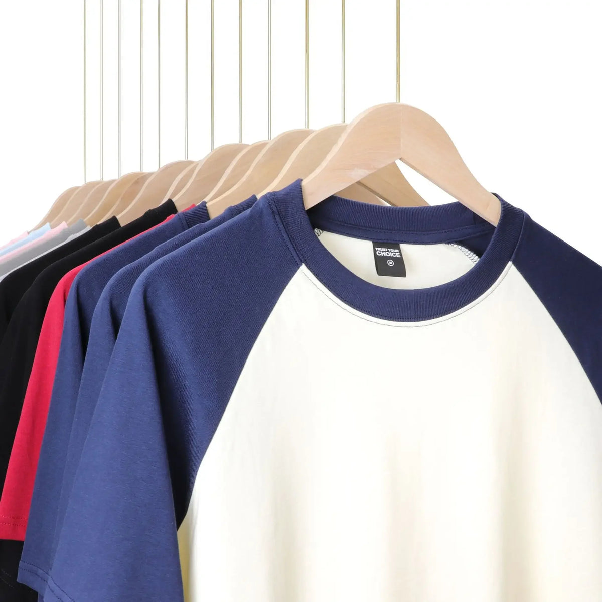 Oversize Men's T-Shirt Heavy 240g Pure Cotton Short-Sleeved Men T-Shirt Casual Loose Tops Tees Contrasting Color Man T Shirt