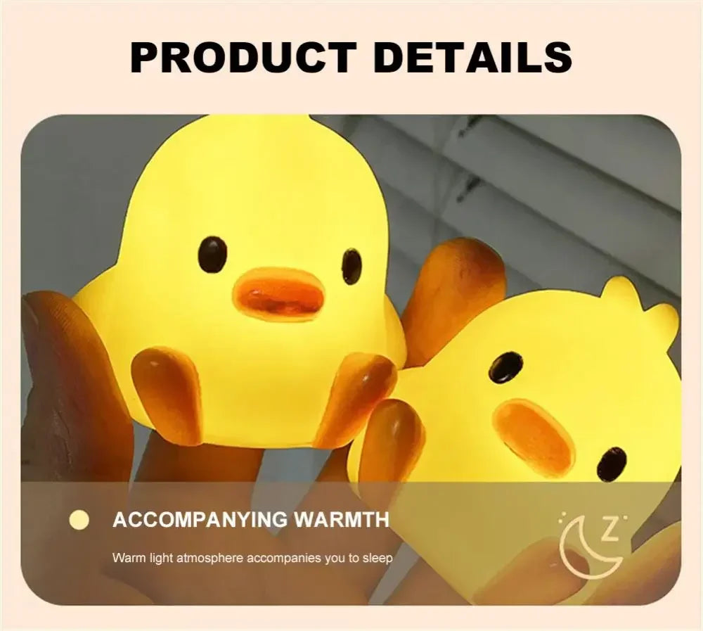 Cute Duck Night Light – Adorable Bedside Lamp for Kids & Baby Rooms