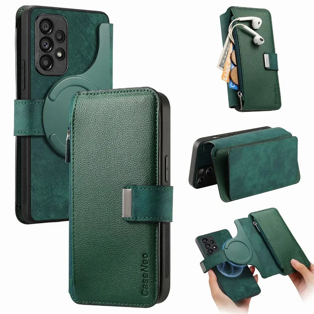 2 in 1 Detachable Wallet Case for Samsung Galaxy S24 Ultra S21 S23 FE S22 Plus A55 A54 A53 A52S A35 A34 A33 A25 A15 A14 5G A05
