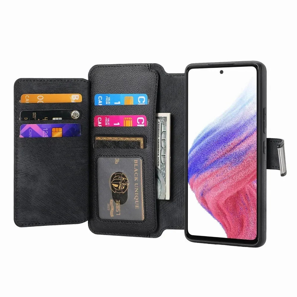 2 in 1 Detachable Wallet Case for Samsung Galaxy S24 Ultra S21 S23 FE S22 Plus A55 A54 A53 A52S A35 A34 A33 A25 A15 A14 5G A05