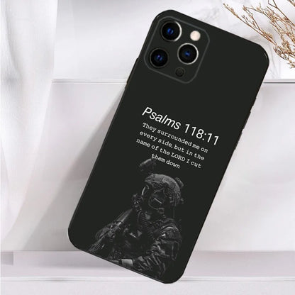 Verse Christian Jesus Bible Phone Case For iPhone 16,15,14,13,12,11 Plus,Pro Max,XS,X,XR,SE,Mini,8,7 Soft Silicone Black Cover