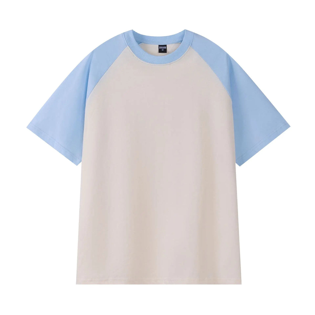 Oversize Men's T-Shirt Heavy 240g Pure Cotton Short-Sleeved Men T-Shirt Casual Loose Tops Tees Contrasting Color Man T Shirt