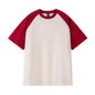 Oversize Men's T-Shirt Heavy 240g Pure Cotton Short-Sleeved Men T-Shirt Casual Loose Tops Tees Contrasting Color Man T Shirt