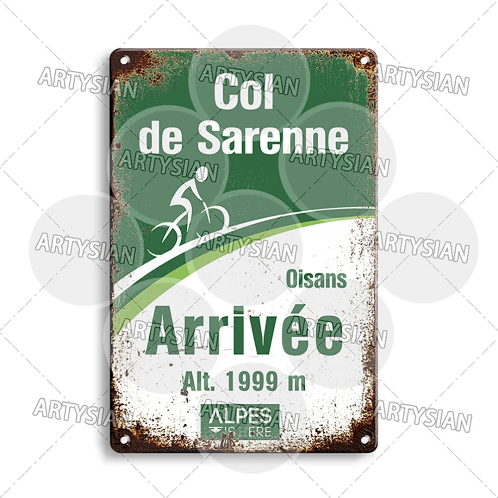Tour de France Metal Sign – Vintage Cycling Wall Plaque, Bicycle Decor for Home, Garage & Man Cave