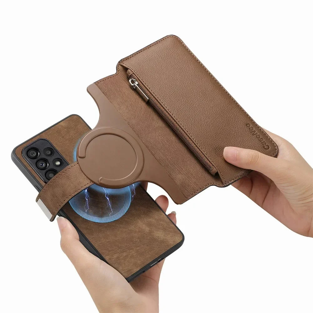 2 in 1 Detachable Wallet Case for Samsung Galaxy S24 Ultra S21 S23 FE S22 Plus A55 A54 A53 A52S A35 A34 A33 A25 A15 A14 5G A05