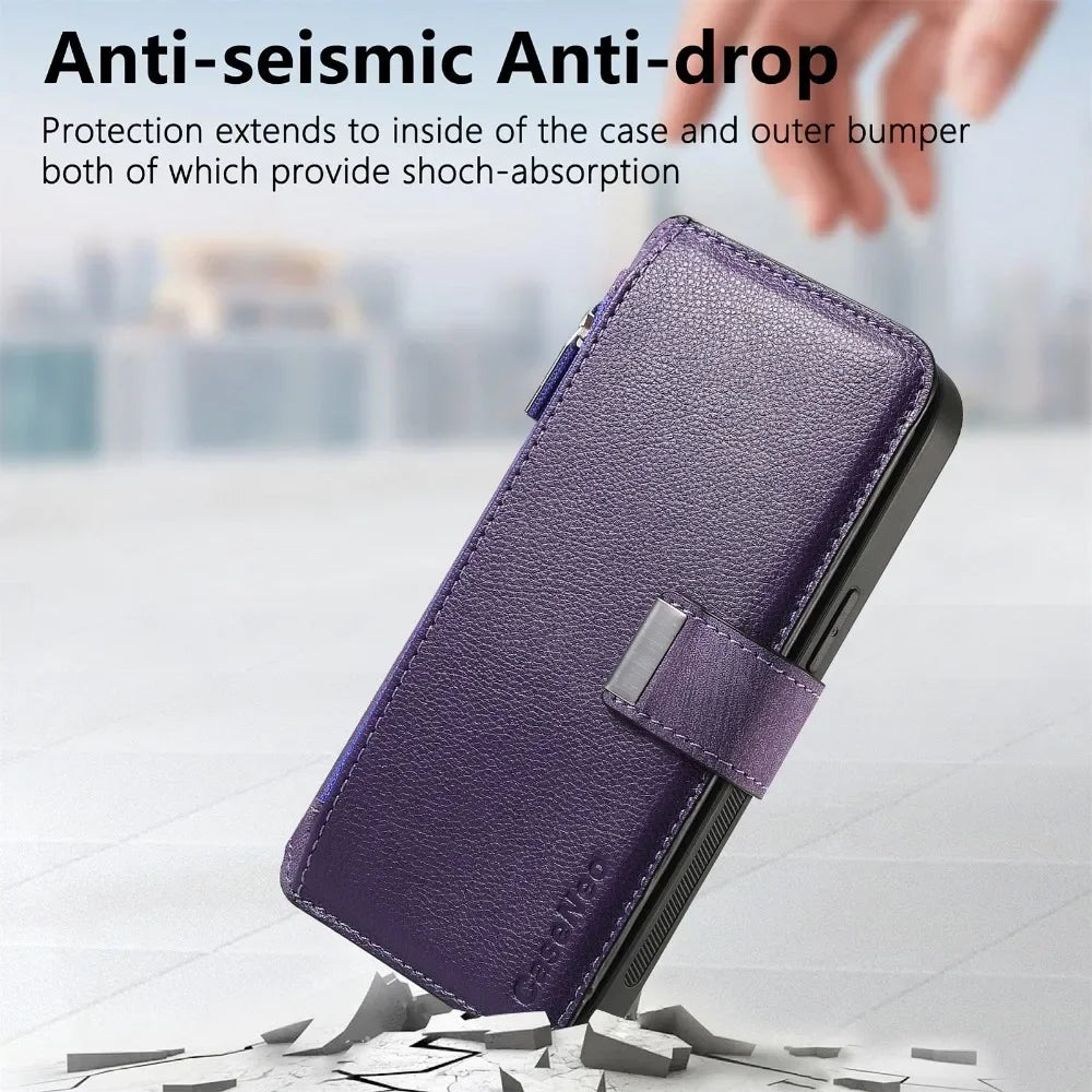 2 in 1 Detachable Wallet Case for Samsung Galaxy S24 Ultra S21 S23 FE S22 Plus A55 A54 A53 A52S A35 A34 A33 A25 A15 A14 5G A05