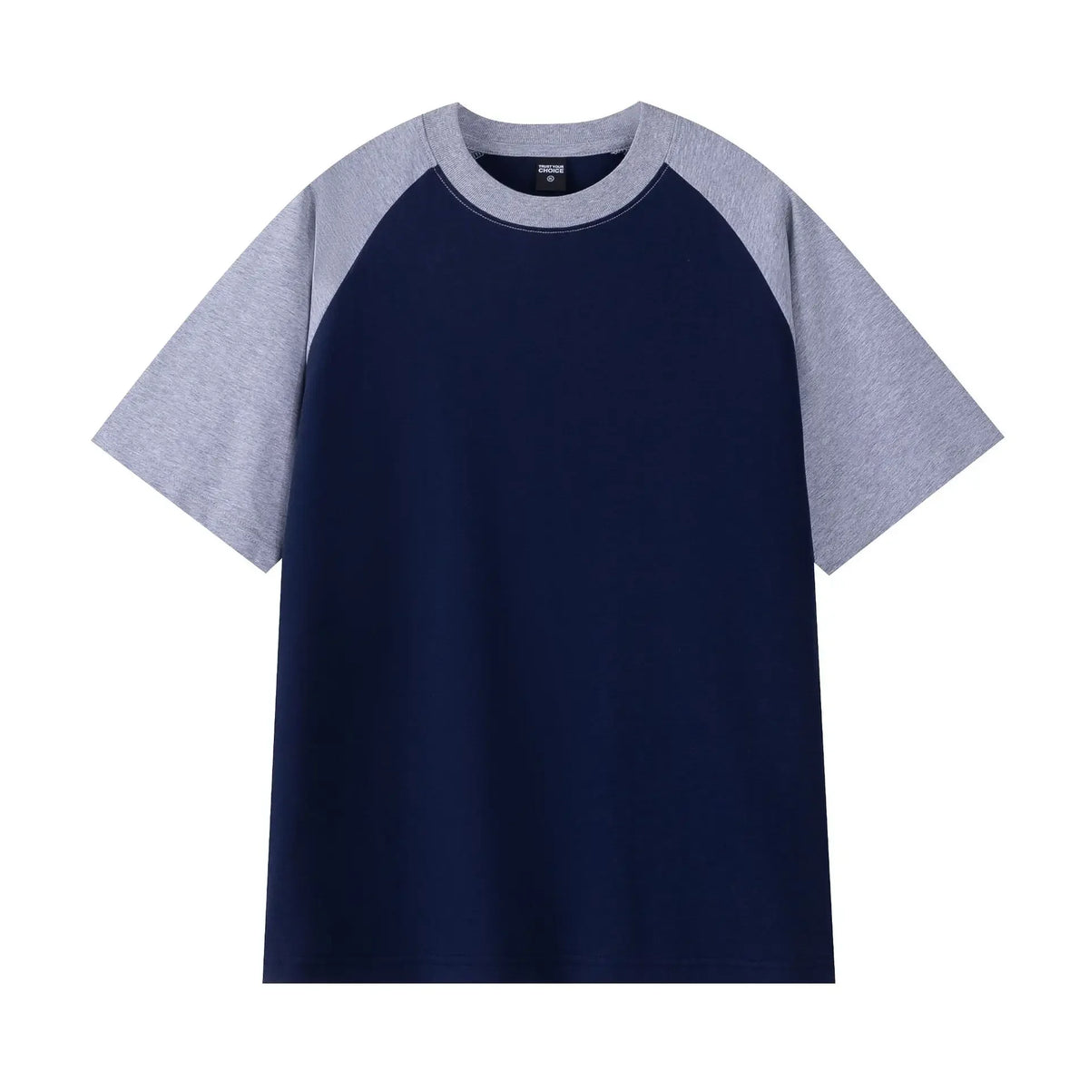 Oversize Men's T-Shirt Heavy 240g Pure Cotton Short-Sleeved Men T-Shirt Casual Loose Tops Tees Contrasting Color Man T Shirt