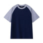 Oversize Men's T-Shirt Heavy 240g Pure Cotton Short-Sleeved Men T-Shirt Casual Loose Tops Tees Contrasting Color Man T Shirt