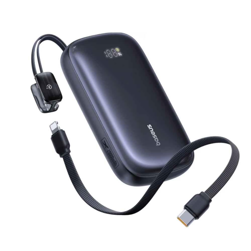 Baseus 45W Fast Charging Power Bank – 10,000mAh / 20,000mAh Portable Battery with Detachable USB-C & Lightning Cable for iPhone, iPad & USB-C Devices