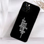 Verse Christian Jesus Bible Phone Case For iPhone 16,15,14,13,12,11 Plus,Pro Max,XS,X,XR,SE,Mini,8,7 Soft Silicone Black Cover