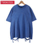 American Style Retro Heavyweight Solid Color Short Sleeved T-shirt Men Women Summer Street Trendy Washed Old Oversized Clothes