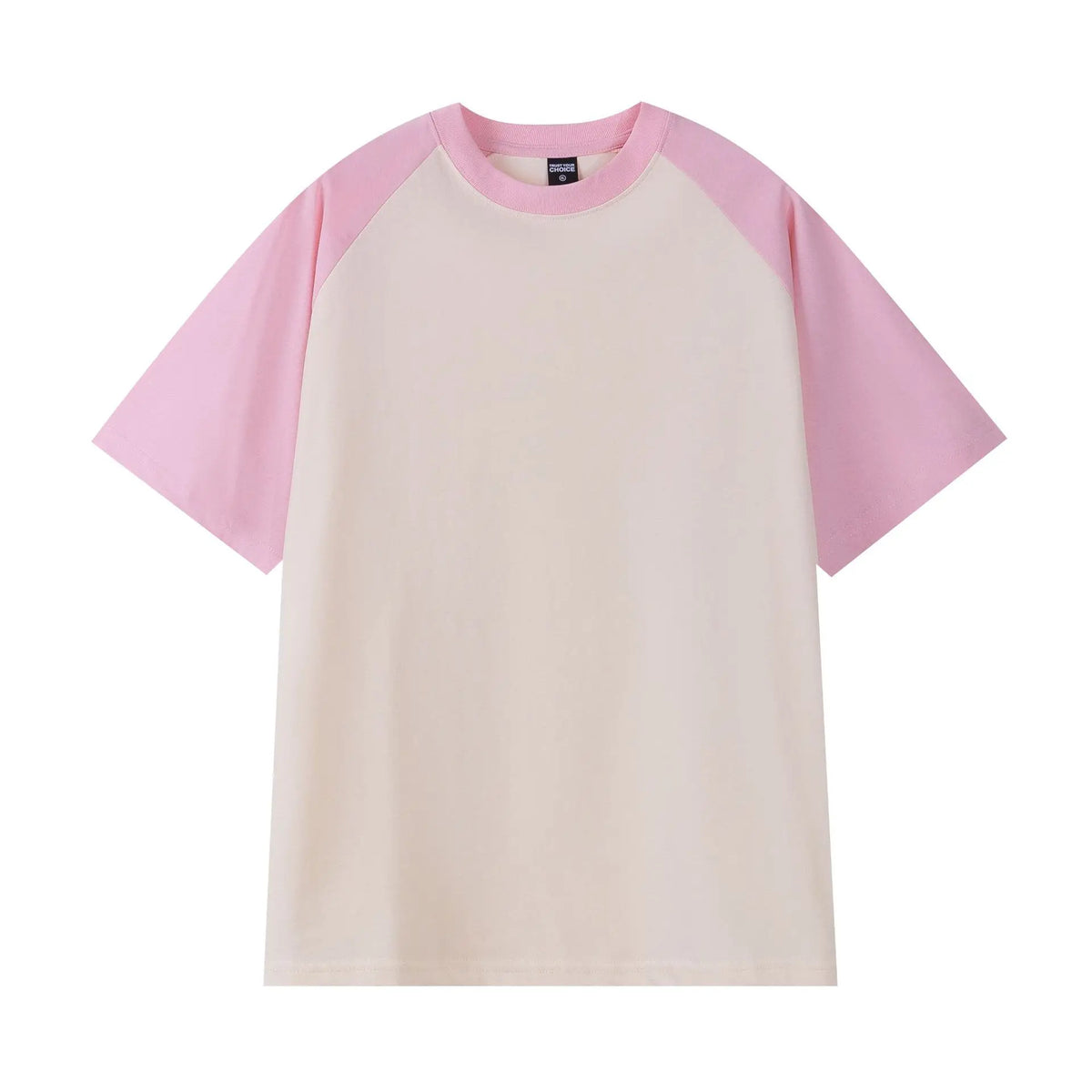 Oversize Men's T-Shirt Heavy 240g Pure Cotton Short-Sleeved Men T-Shirt Casual Loose Tops Tees Contrasting Color Man T Shirt