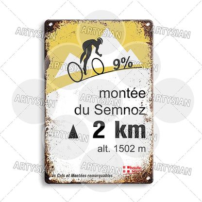 Tour de France Metal Sign – Vintage Cycling Wall Plaque, Bicycle Decor for Home, Garage & Man Cave