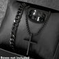 Cross-Style Accessories Set Bracelet Necklace Ring 3 Pieces Stainless Steel Elegant Suitable Both Men Women Fashionable Gift Set