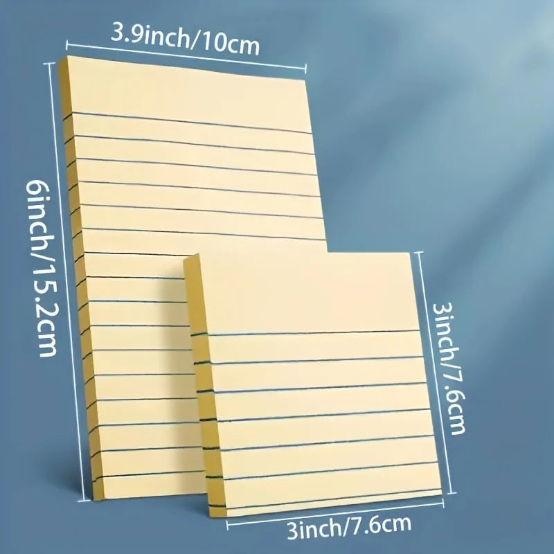 200sheets Line Sticky Notes 4 Colors Portable Student Note Marker Writing Sticky Notes, Self-Adhesive Easy To Apply Notepad Offi