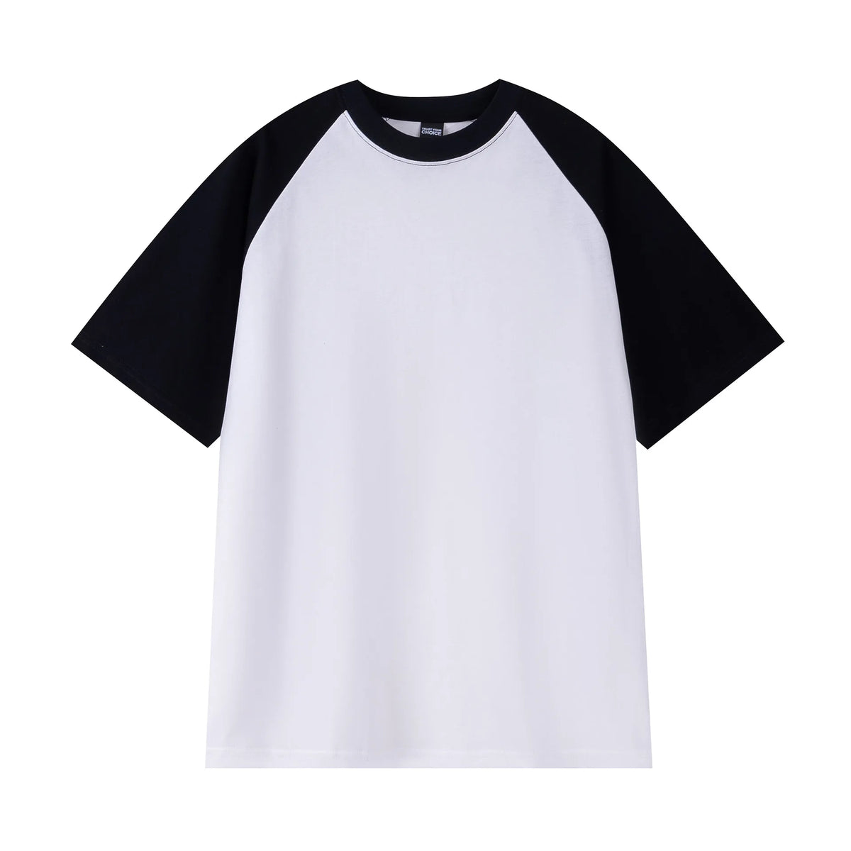 Oversize Men's T-Shirt Heavy 240g Pure Cotton Short-Sleeved Men T-Shirt Casual Loose Tops Tees Contrasting Color Man T Shirt