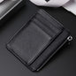 Slim PU Leather Card Holder Wallet with Zipper & Coin Pocket – Compact Unisex Wallet for Men & Women
