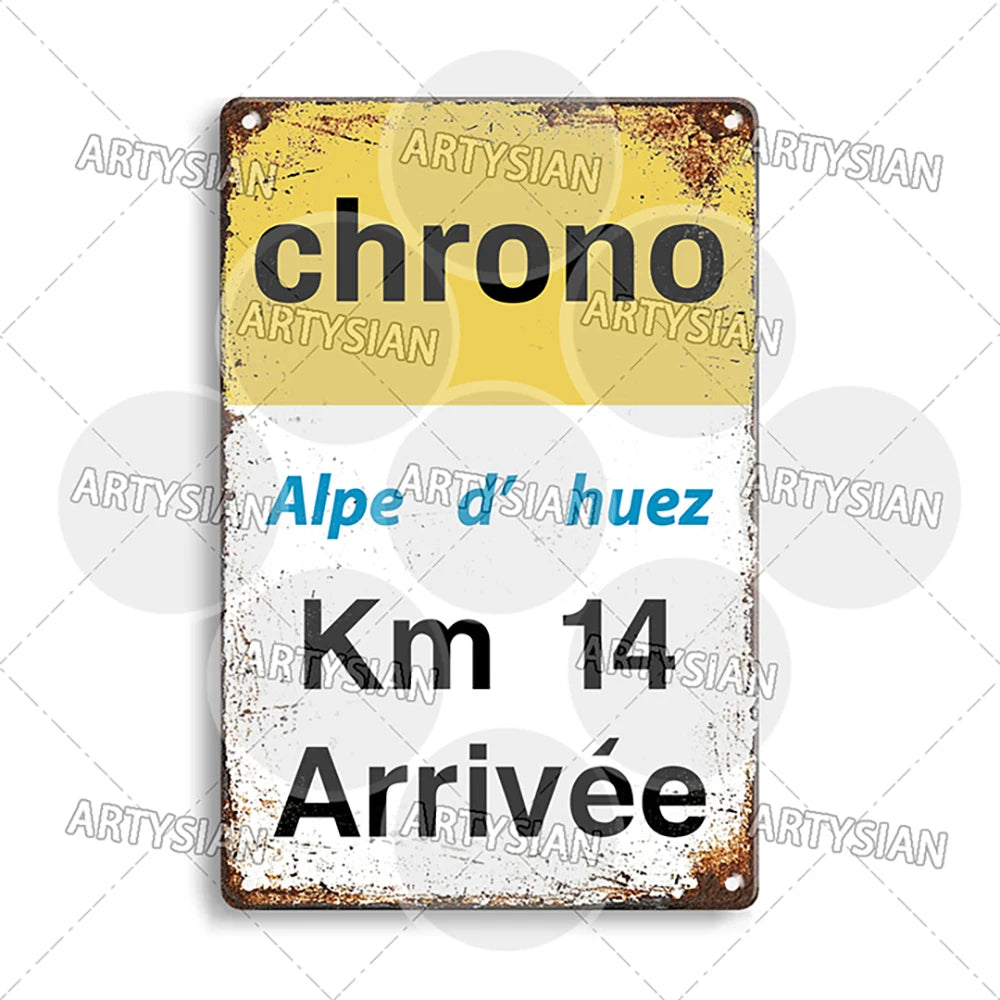 Tour de France Metal Sign – Vintage Cycling Wall Plaque, Bicycle Decor for Home, Garage & Man Cave