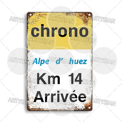 Tour de France Metal Sign – Vintage Cycling Wall Plaque, Bicycle Decor for Home, Garage & Man Cave