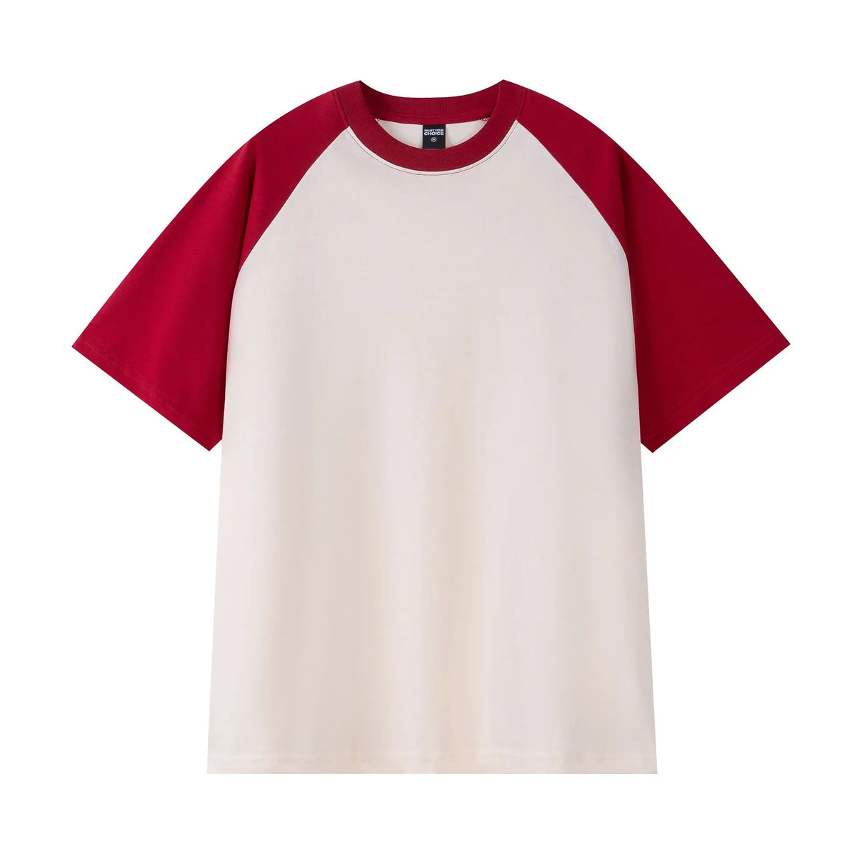 Oversize Men's T-Shirt Heavy 240g Pure Cotton Short-Sleeved Men T-Shirt Casual Loose Tops Tees Contrasting Color Man T Shirt