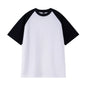 Oversize Men's T-Shirt Heavy 240g Pure Cotton Short-Sleeved Men T-Shirt Casual Loose Tops Tees Contrasting Color Man T Shirt