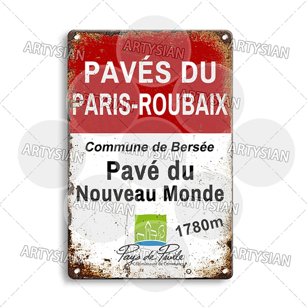 Tour de France Metal Sign – Vintage Cycling Wall Plaque, Bicycle Decor for Home, Garage & Man Cave