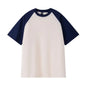 Oversize Men's T-Shirt Heavy 240g Pure Cotton Short-Sleeved Men T-Shirt Casual Loose Tops Tees Contrasting Color Man T Shirt