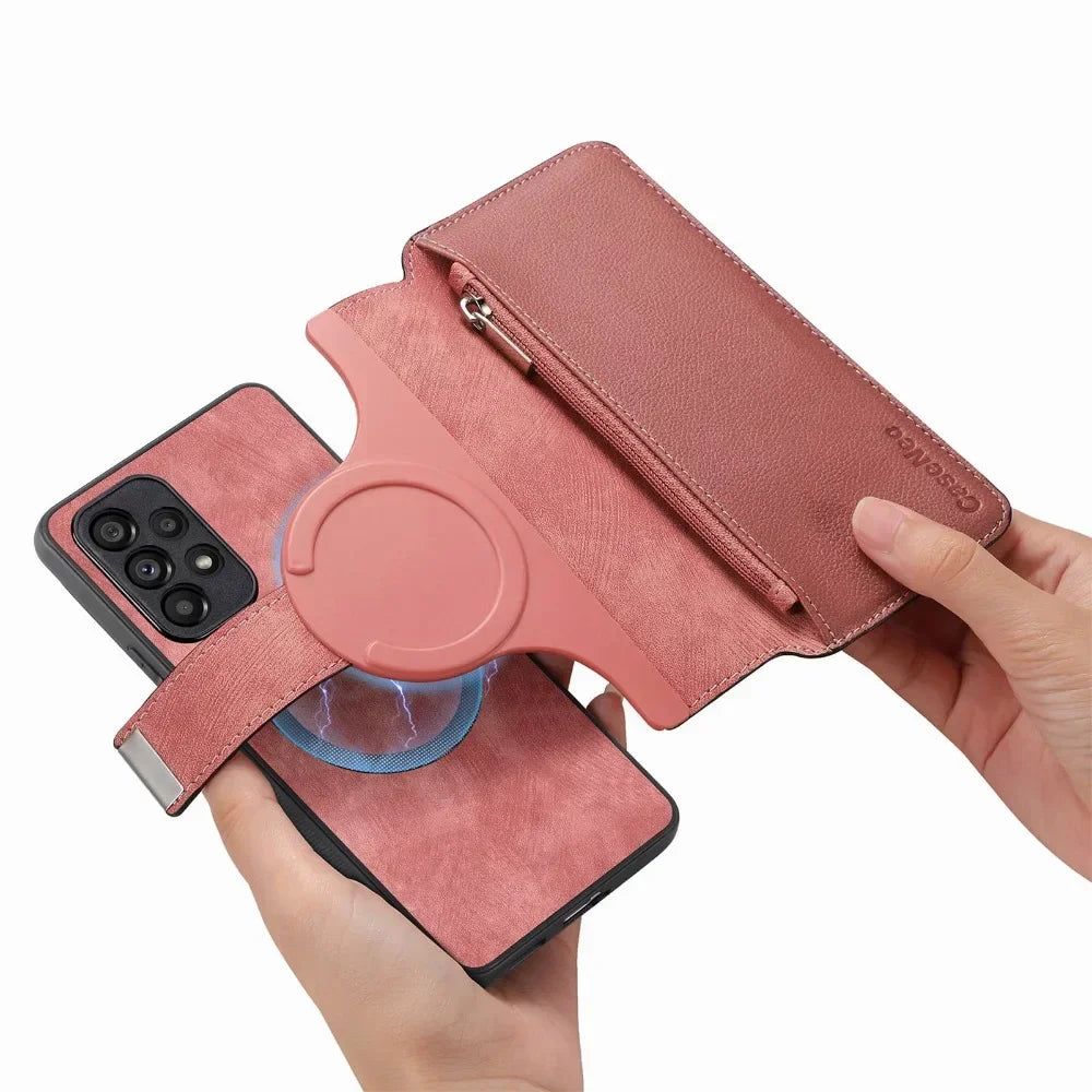 2 in 1 Detachable Wallet Case for Samsung Galaxy S24 Ultra S21 S23 FE S22 Plus A55 A54 A53 A52S A35 A34 A33 A25 A15 A14 5G A05