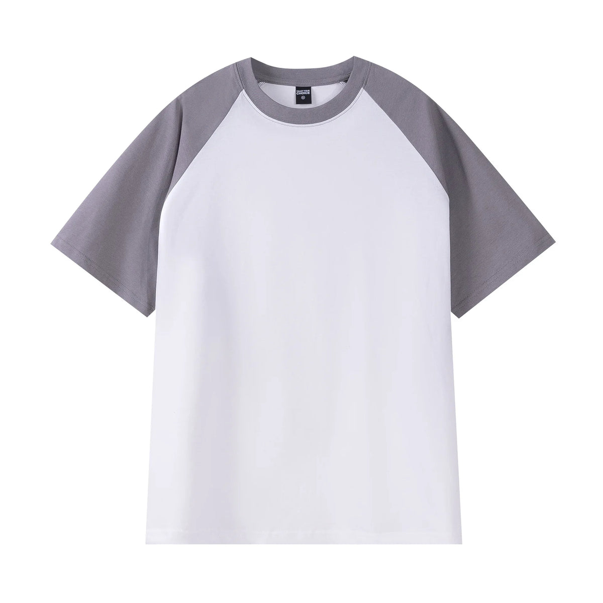 Oversize Men's T-Shirt Heavy 240g Pure Cotton Short-Sleeved Men T-Shirt Casual Loose Tops Tees Contrasting Color Man T Shirt