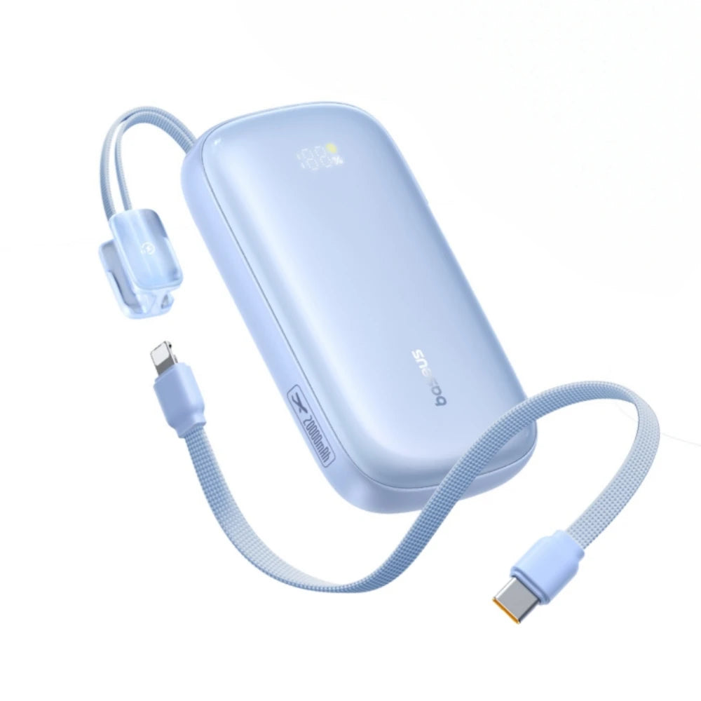 Baseus 45W Fast Charging Power Bank – 10,000mAh / 20,000mAh Portable Battery with Detachable USB-C & Lightning Cable for iPhone, iPad & USB-C Devices