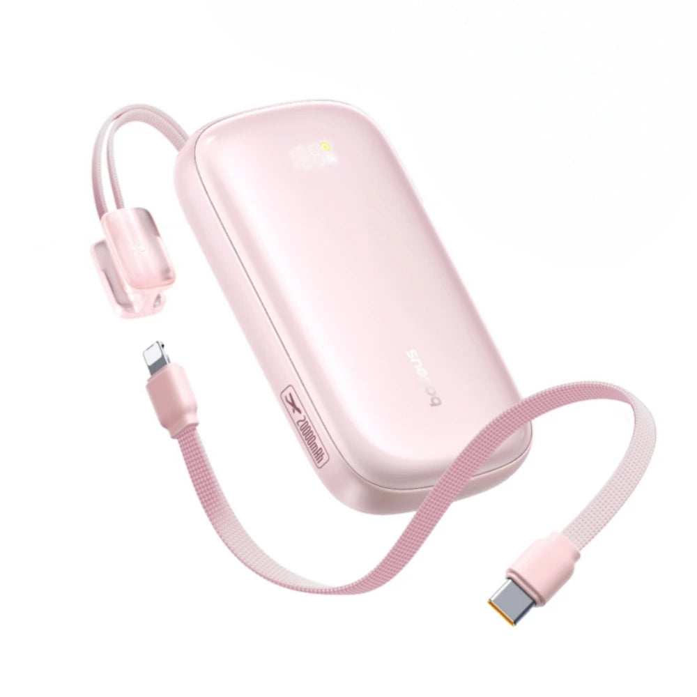 Baseus 45W Fast Charging Power Bank – 10,000mAh / 20,000mAh Portable Battery with Detachable USB-C & Lightning Cable for iPhone, iPad & USB-C Devices