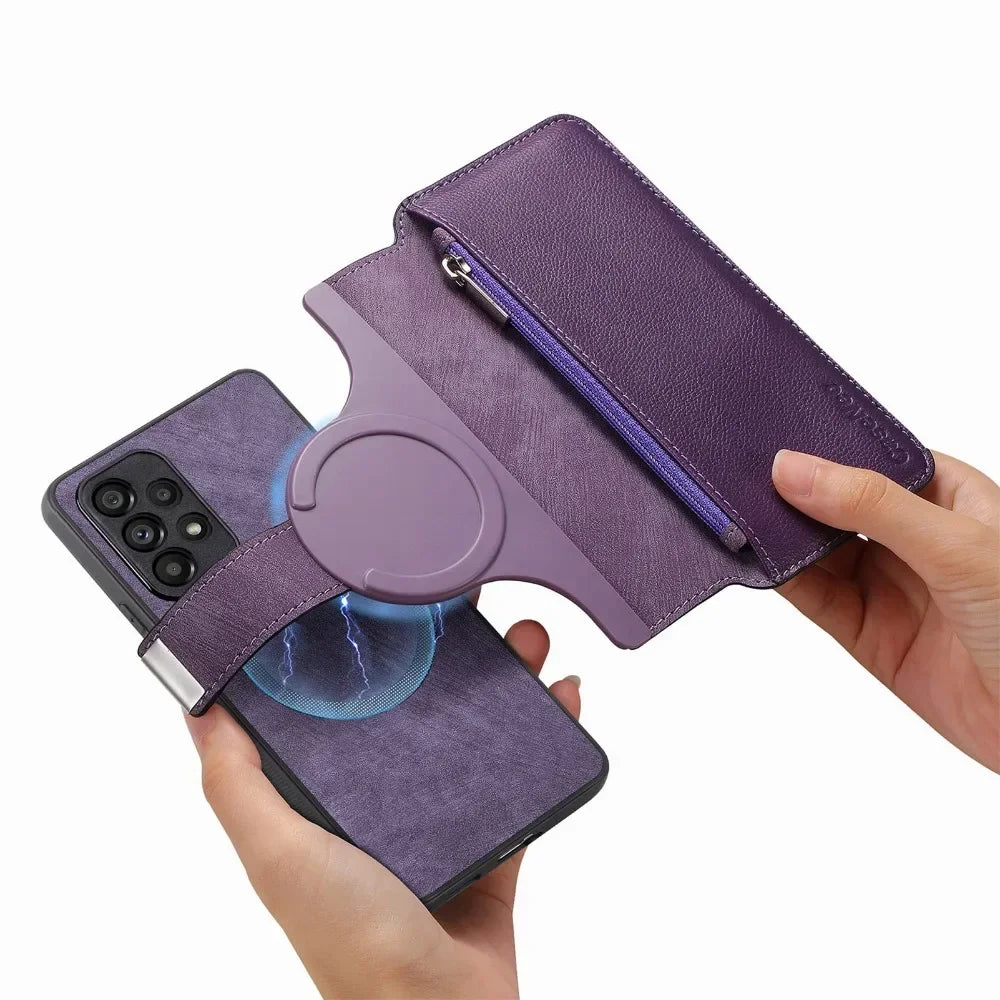 2 in 1 Detachable Wallet Case for Samsung Galaxy S24 Ultra S21 S23 FE S22 Plus A55 A54 A53 A52S A35 A34 A33 A25 A15 A14 5G A05