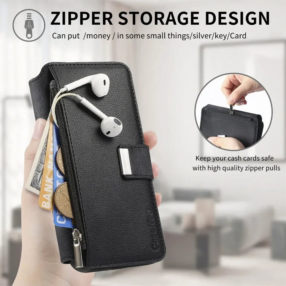 2 in 1 Detachable Wallet Case for Samsung Galaxy S24 Ultra S21 S23 FE S22 Plus A55 A54 A53 A52S A35 A34 A33 A25 A15 A14 5G A05