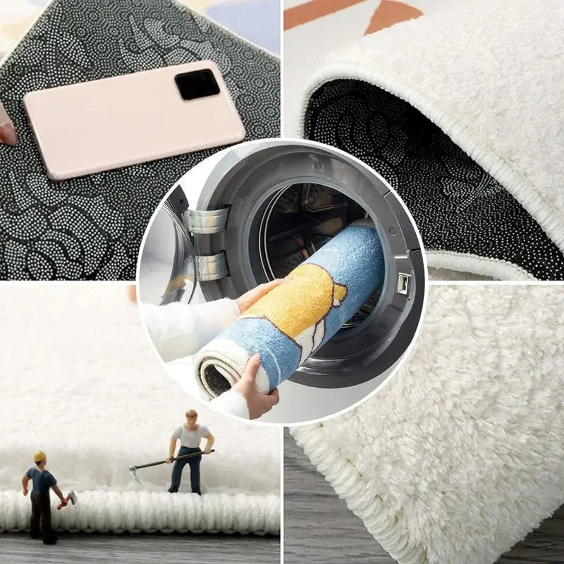 VIKAMA Cute Salted Fish Long Carpet 40x120cm, Living Room Area Floor Mat, Children's Bedroom Bedside Blanket, Home Decoration