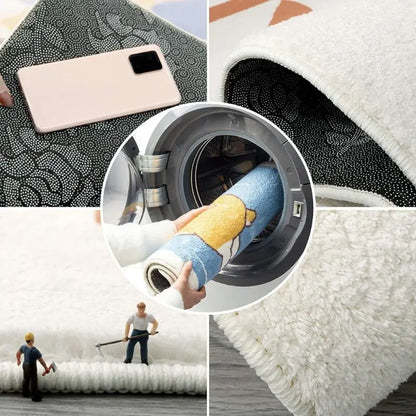 VIKAMA Cute Salted Fish Long Carpet 40x120cm, Living Room Area Floor Mat, Children's Bedroom Bedside Blanket, Home Decoration