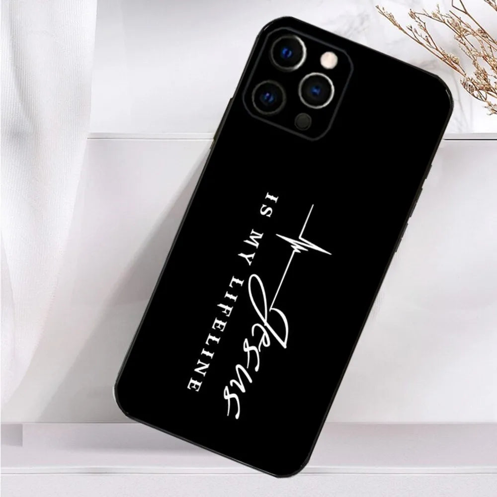 Verse Christian Jesus Bible Phone Case For iPhone 16,15,14,13,12,11 Plus,Pro Max,XS,X,XR,SE,Mini,8,7 Soft Silicone Black Cover