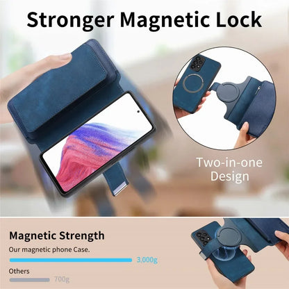 2 in 1 Detachable Wallet Case for Samsung Galaxy S24 Ultra S21 S23 FE S22 Plus A55 A54 A53 A52S A35 A34 A33 A25 A15 A14 5G A05